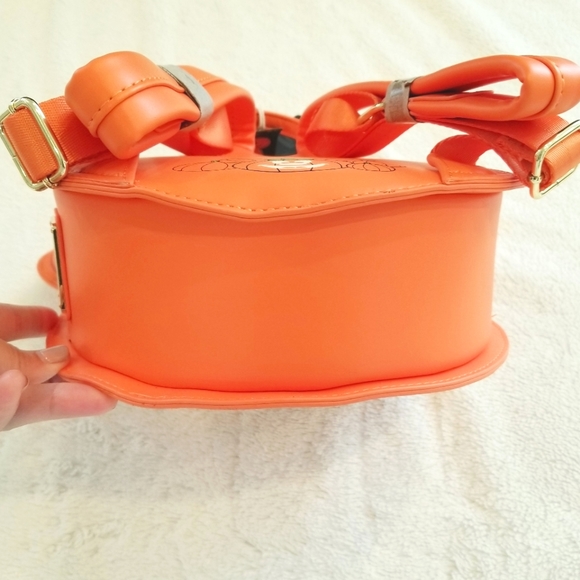 Loungefly Disney Glow Face Minnie Pumpkin Double Strap Backpack Purse Ha… - Picture 9 of 15